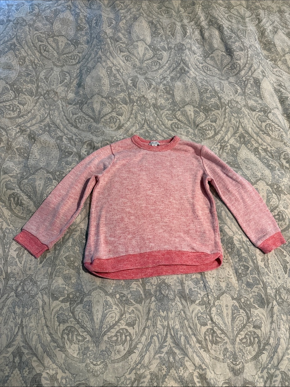 Splendid Pink Heather Knit Crewneck